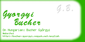 gyorgyi bucher business card